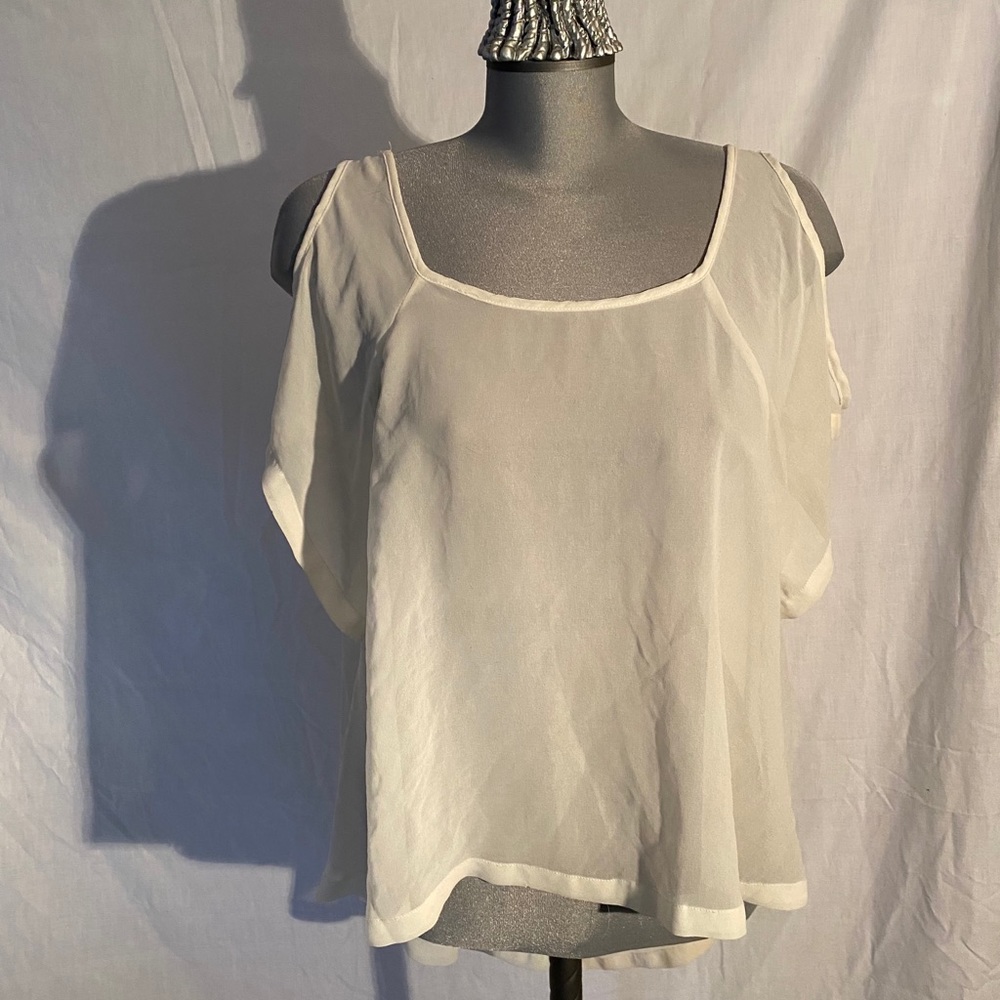 Silky flowing white top